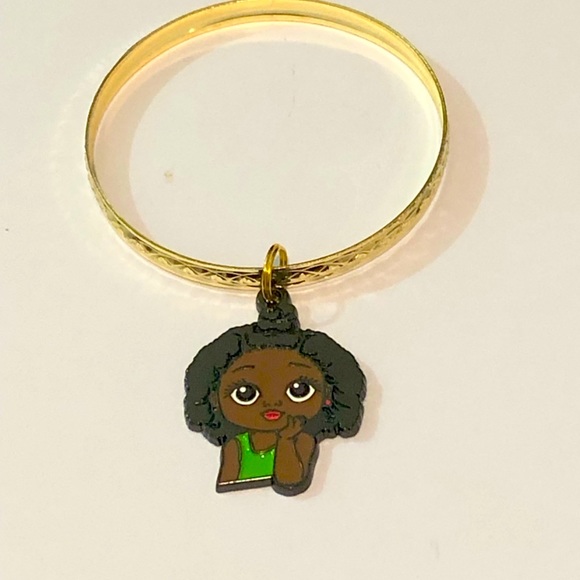 Kids Melanin Charm Bangles - Picture 3 of 8